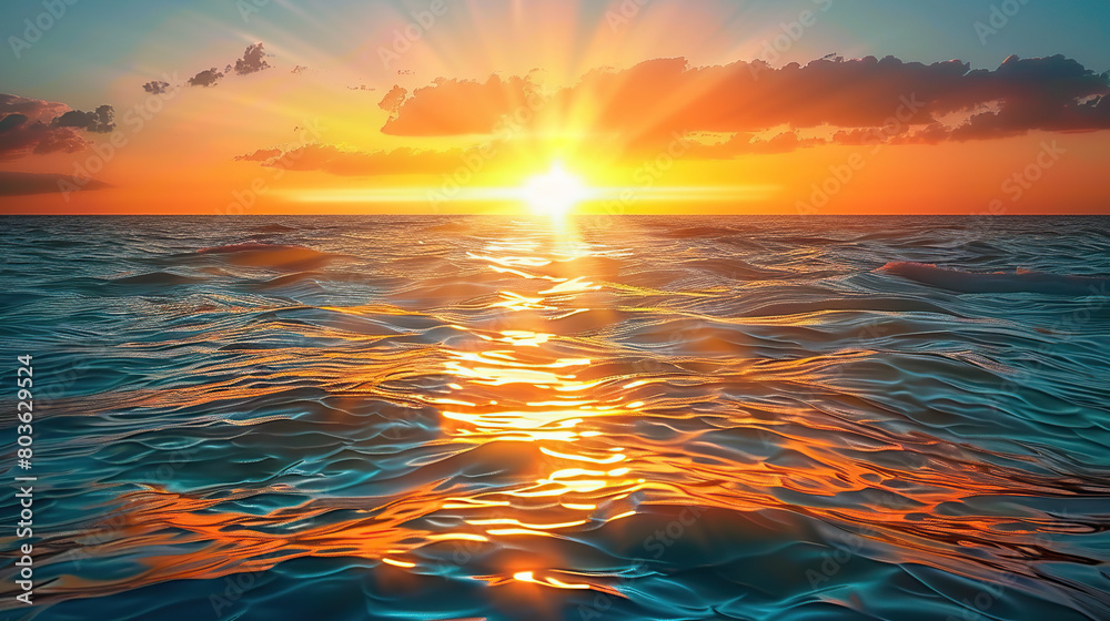 Abstract Seascape Sunset Background Golden Abstract Seascape Sunset Background Golden