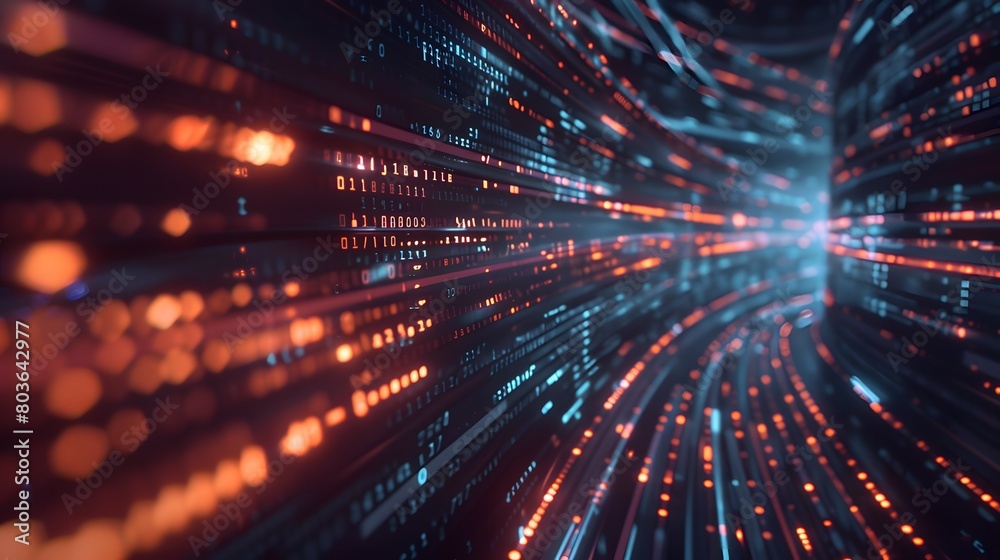 Fototapeta premium Binary background