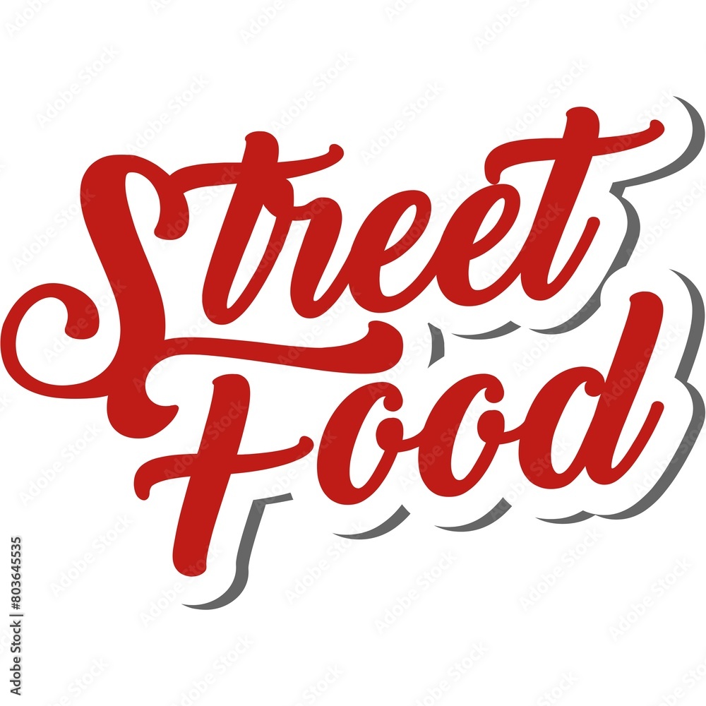 street food text art