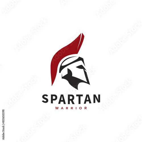 Spartan Trojan warrior logo design illustration 2