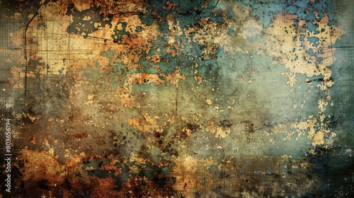 A textured canvas of rust and patina where time s touch paints in earthy tones photo