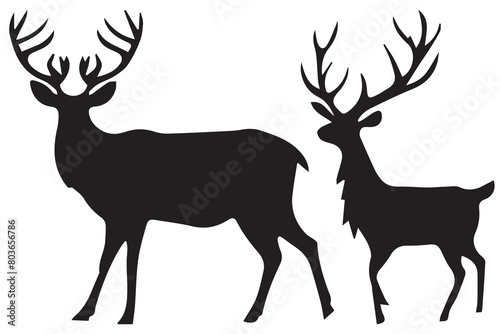 Deer vector silhouette bundle