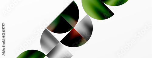 A vibrant green, white, and red ribbon made of natural material adorns a white background. The intricate detail of the ribbons circle design resembles a piece of art