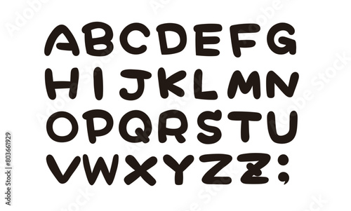 アルファベット　書き文字