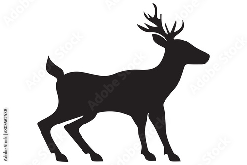 bundle of deer black silhouette Vector design
