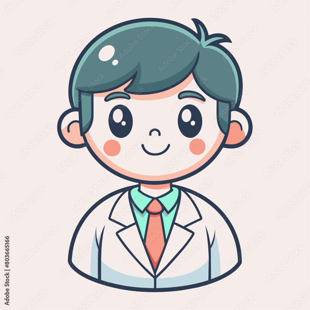 Minimalist doodle featuring a dentist, Generative AI Minimalist doodle featuring a dentist, Generative AI