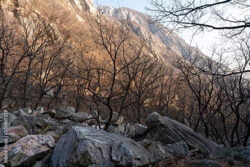 Spring Festival in the the Year of the Loong Scenery of Taishi Mountain, Songshan Mountain, Dengfeng, Zhengzhou, Henan，China photo