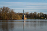 The Chesmenskaya Column in the Catherine Park in Tsarskoye Selo on a summer spring day, Pushkin, St. Petersburg, Russia