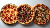 Pleasing Pizza Assortment: A Visual Feast of Six Irresistible Pies