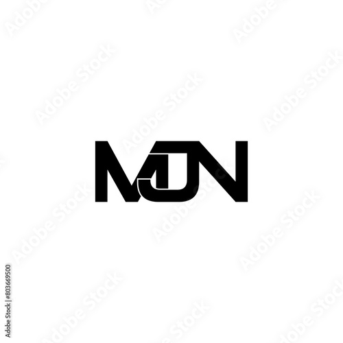 mjn lettering initial monogram logo design