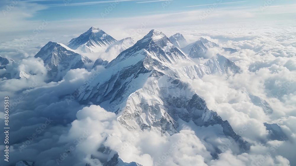 mountain landscape with snow and clouds mountain landscape with snow and clouds