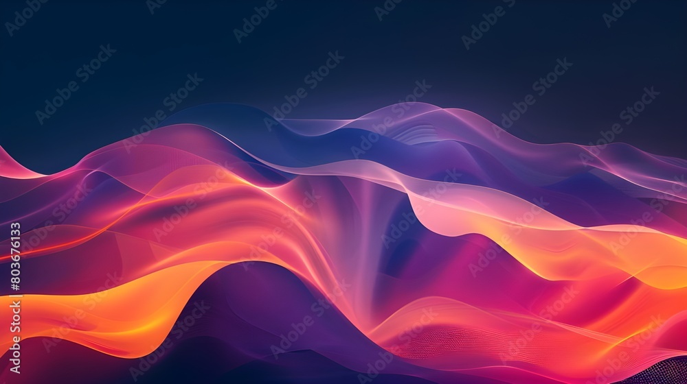 Gradient background with wavy shapes Gradient background with wavy shapes