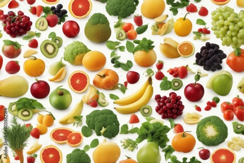  large collection fresh fruits vegetables useful health isolated white fruit grocery collage vegetable store food panoramic wide apple colourful composition diet grape green group healthy ingredient 