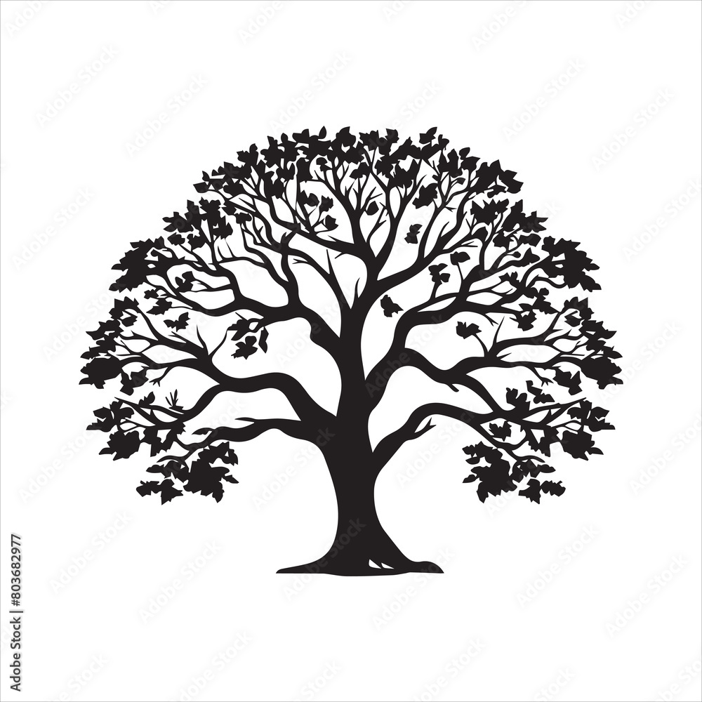 Tree and forest silhouettes silhouette tree line drawing set coconut tree silhouette illustrations