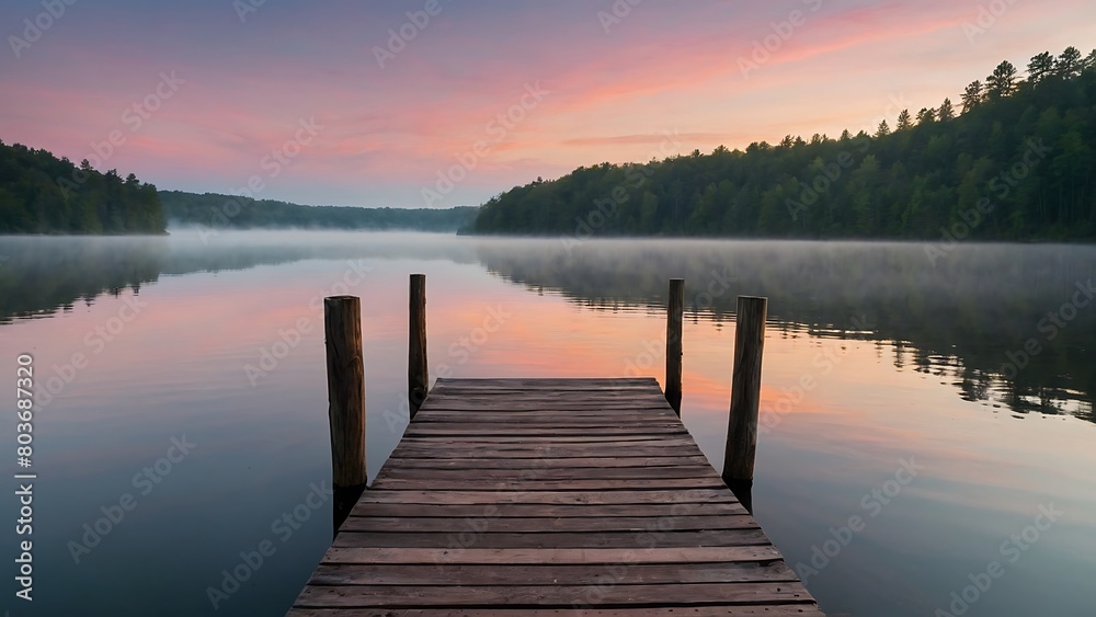 sunrise on the lake Dawn Serenity Tranquil Lakeside Morning