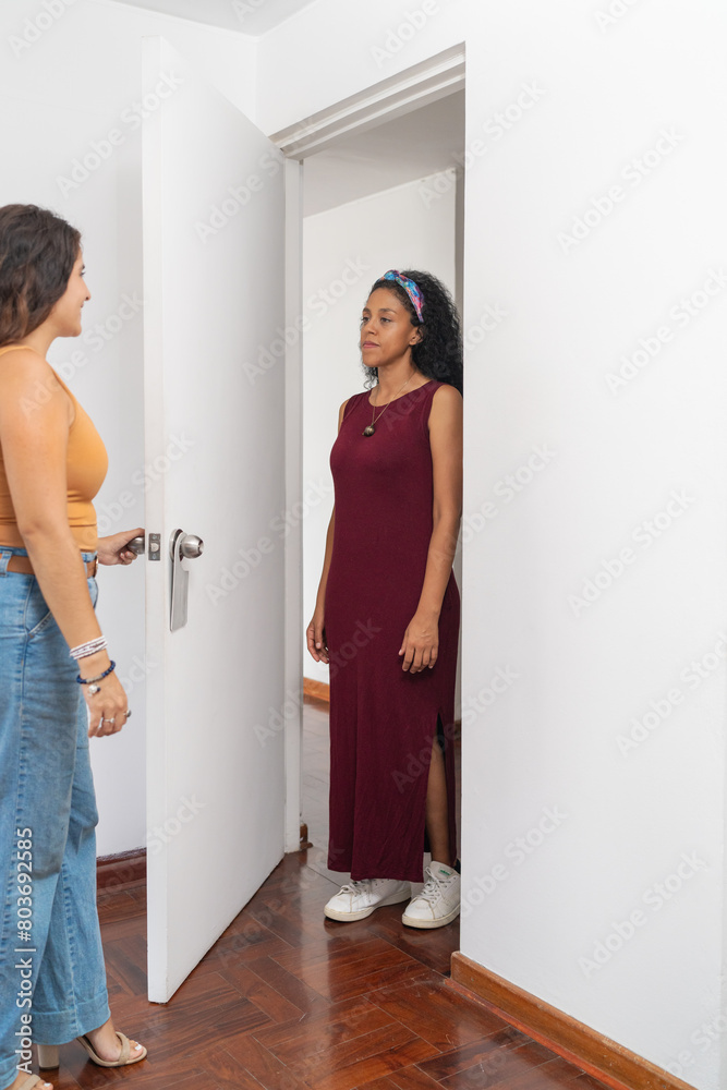 Patient entering to a psychologist office