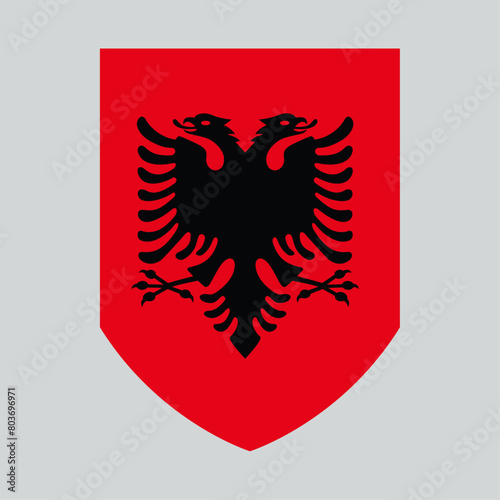 Albania Flag in Shield Shape Icon