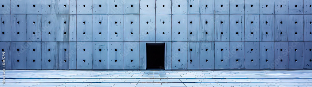 Minimalist background of a clean white concrete wall, creating a sleek and modern impression.