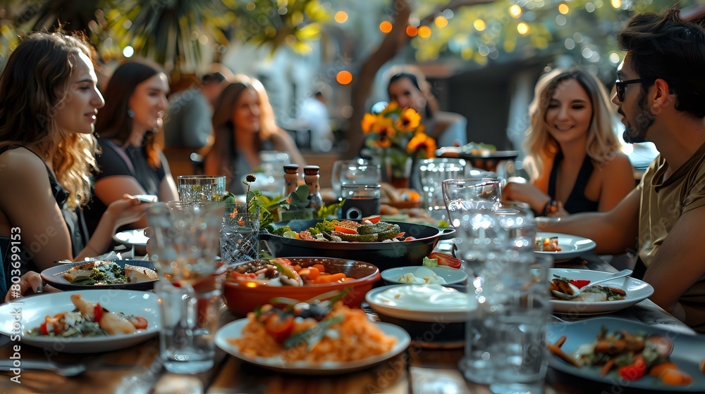 Heartwarming Outdoor Meal with Friends Heartwarming Outdoor Meal with Friends