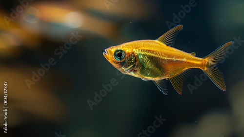 Golden pristella tetra Pristella maxillaris X-ray tetra aquarium fish. fish. Illustrations photo
