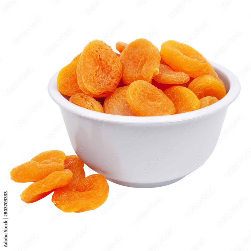 A portion of dried apricots isolated transparent A portion of dried apricots isolated transparent