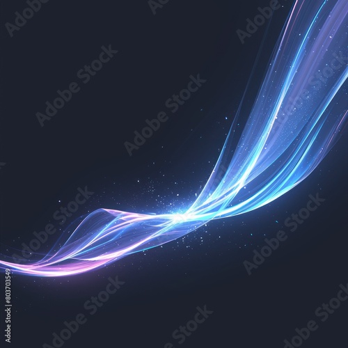 Energy abstract crystal neon lines flow in the center of the image with dominant glowing pink and purple colors 