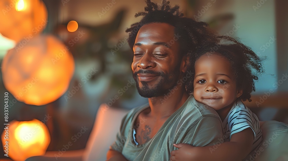 Gentle Affection: Heartwarming Moment Between Father and Child