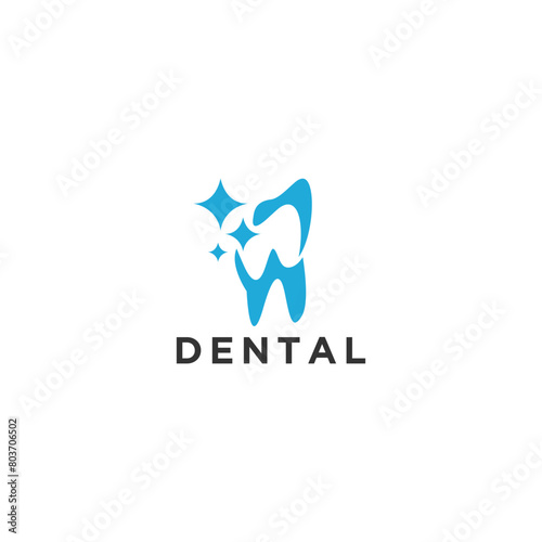Dental Care Creative Concept Logo Design Template
