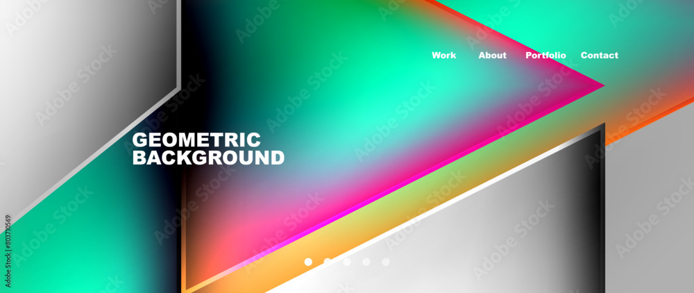 A rectangular geometric background featuring colorful triangles in magenta and electric blue on a white background. An electronic display device like a computer monitor with advanced technology A rectangular geometric background featuring colorful triangles in magenta and electric blue on a white background. An electronic display device like a computer monitor with advanced technology