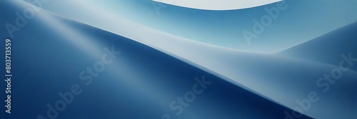 Blue Wavy Surfaces. Contemporary Abstract 3D Background. 3D Render.