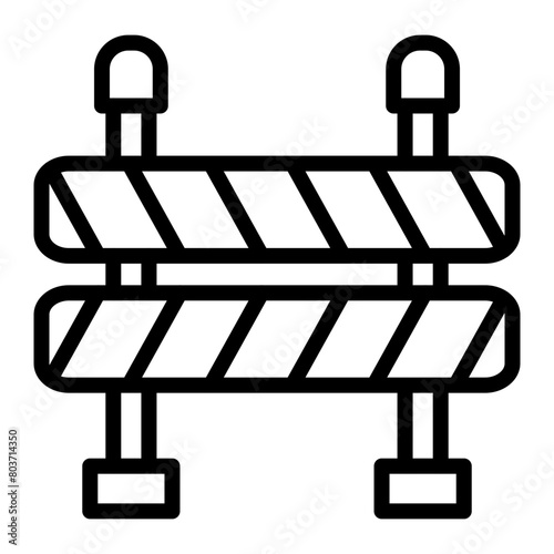 Barrier Vector Line Icon Design