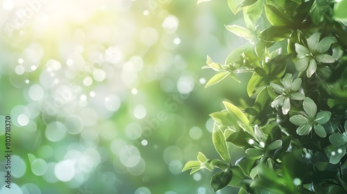 Branch of Tree With White Flowers