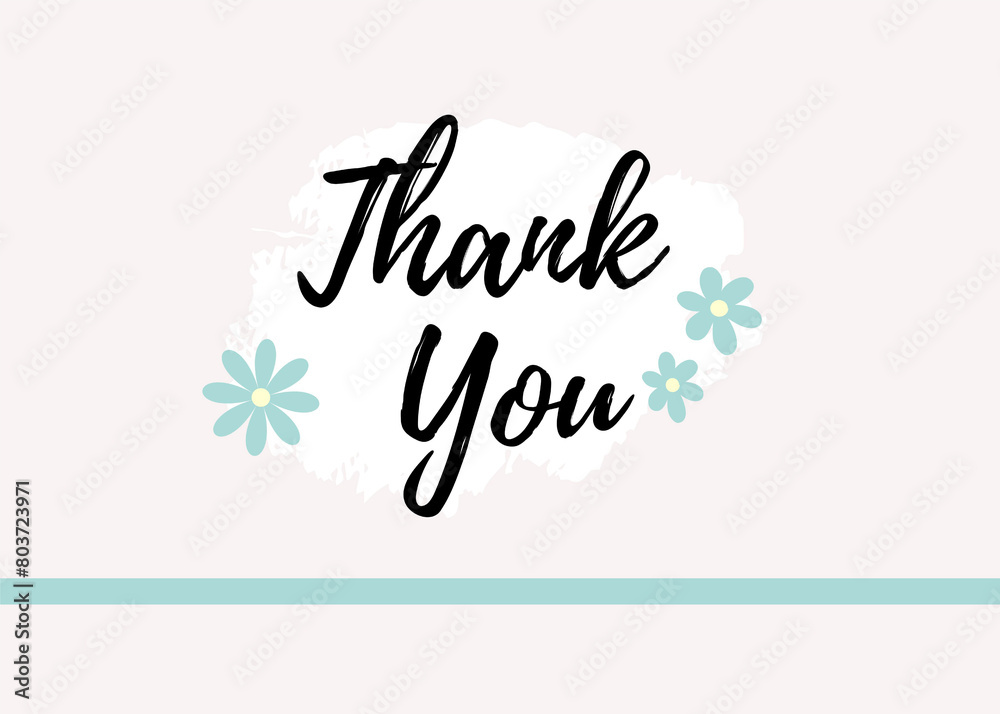 Obraz premium best thank you note cards, digital thank you card abstract flower design