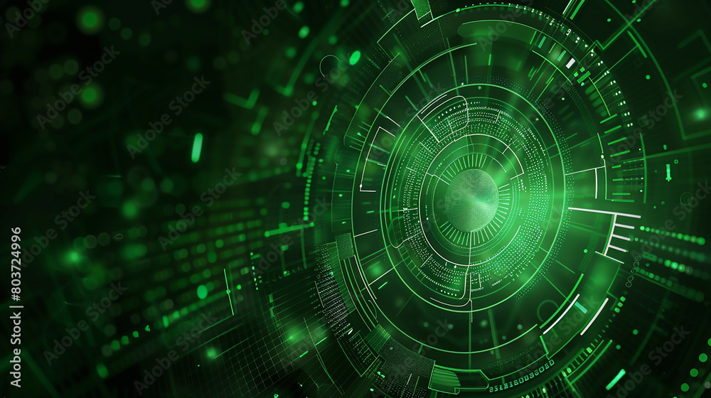 Obraz premium Abstract Elegant green technology and bright color Background. Abstract blue circle Pattern. green bright background with abstract glow light effect, dynamic and technology concept background.