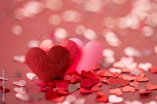 Romantic hearts background for valentines day © Ari