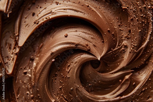 Swirling chocolate texture