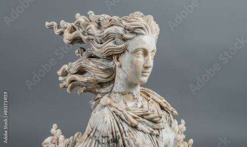 Detailed sculpture of a mythical figure