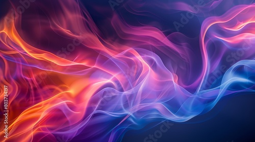 Vibrant abstract smoke and flame background