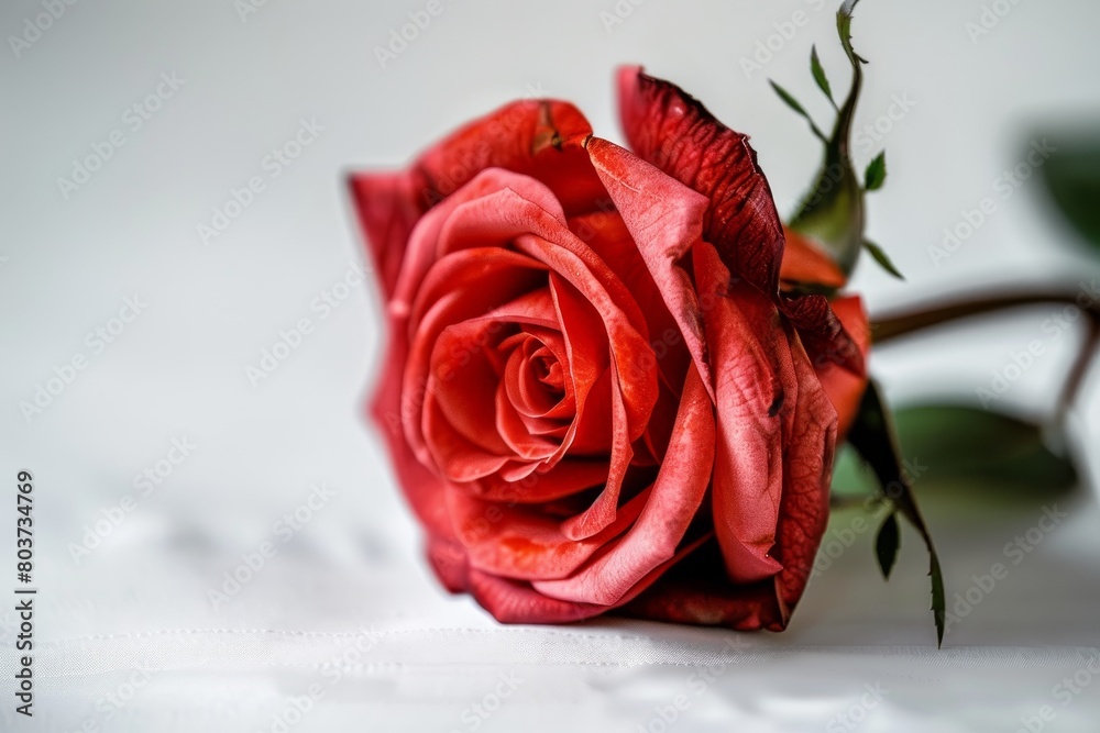 Close-up of a vibrant red rose Close-up of a vibrant red rose