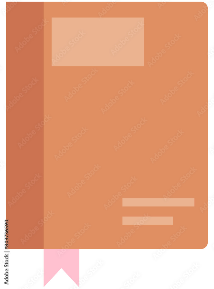 Book flat illustration isolated on white background. Book flat illustration isolated on white background.