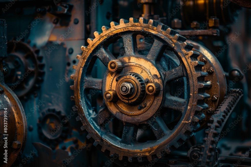 Fototapeta premium Intricate Gears and Machinery