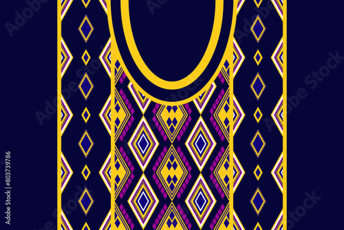 Neckline embroidery traditional style for cloth and fabric