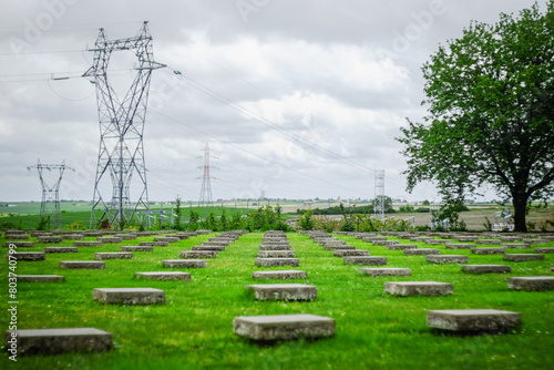 WW2 soldiers graves in Berneuil German cemetery, Charente Maritime, France