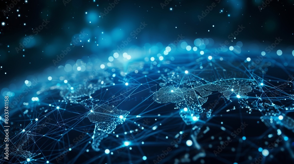 Obraz premium Global Network And Digital Technology