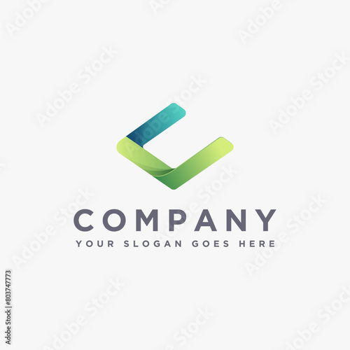 Free Download Abstract geometric letter CV, VC logo icon on white background - GFXLoad
