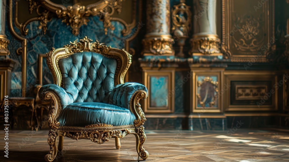 Opulent Antique Armchair with Gilded Frame Opulent Antique Armchair with Gilded Frame