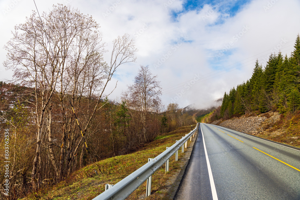 Fototapeta premium northern norway:nature sceneries on the road from Trondheim to Saebo