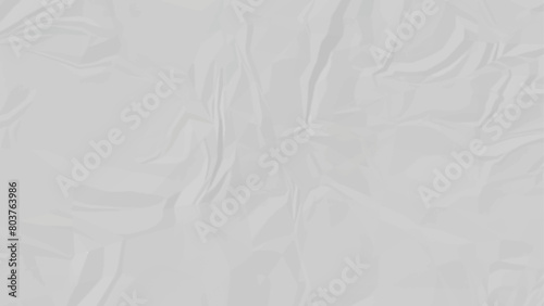 Vector white paper is crumpled ,White crumpled paper background ,Horizontal view.