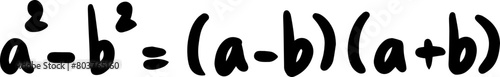 Algebra formulas math handwriting
