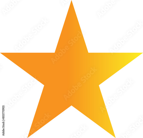 Beautiful star illustration with gradient